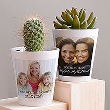 Photo  Message For Her Personalized Mini Flower Pot  - 34173