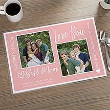 Photo Collage For Her Personalized Laminated Placemat  - 34181