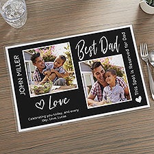 Photo Collage For Him Personalized Laminated Placemat  - 34182