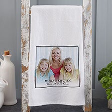 Photo Message For Her Personalized Flour Sack Towel  - 34189