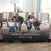 Photo & Message For Family Personalized Blankets  - 34193