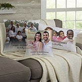 Photo & Message For Family Personalized Throw Pillows  - 34197