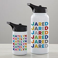 Vibrant Name Personalized Double-Wall Vacuum Insulated Water Bottles - 34253