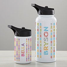 Stencil Name Personalized Double-Wall Vacuum Insulated Water Bottle - 34254