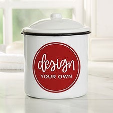 Design Your Own Personalized Medium Enamel Canister  - 34296