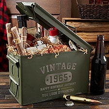 Vintage Birthday Personalized Ammo Box - 34307