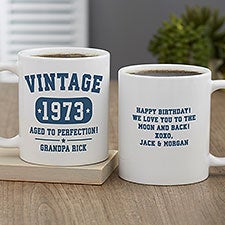 Vintage Birthday Personalized Ceramic Coffee Mugs - 34311