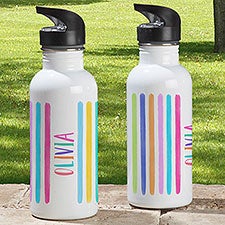 Watercolor Brights Personalized 20oz Water Bottle - 34317