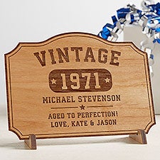 Vintage Birthday Personalized Wood Postcards - 34335