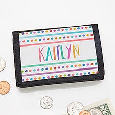 Watercolor Brights Personalized Kids Wallet - 34342