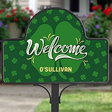 St. Patricks Day Personalized Magnetic Garden Sign - 34363