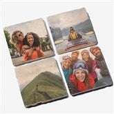 Photo Personalized Tumbled Stone Coaster Set for Her  - 34387