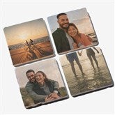 Photo Personalized Tumbled Stone Coaster Set for Couples  - 34389