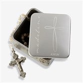 Holy Name Personalized First Communion Trinket Rosary Box - 34414