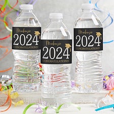 Classic Graduation Personalized Water Bottle Labels  - 34428