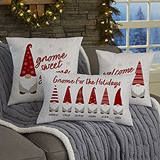 Gnome Family Personalized Lumbar Throw Pillow - 34448