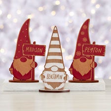 Personalized Wooden Christmas Gnomes - 34452