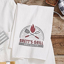 The Grill Personalized Flour Sack Towel  - 34462