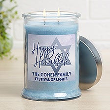 Happy Hanukkah Personalized Candle Jar - 34517