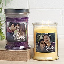 Love Photo Personalized Candle Jars - 34523