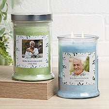 Botanical Memorial Personalized Candle Jars - 34565