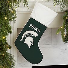 NCAA Michigan State Spartans Personalized Christmas Stocking  - 34583