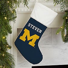 NCAA Michigan Wolverines Personalized Christmas Stocking  - 34588