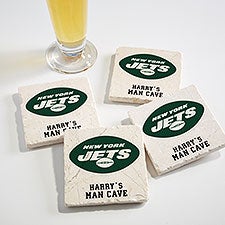 NFL New York Jets Personalized Tumbled Stone Coaster Set  - 34631