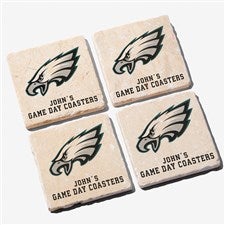 NFL Philadelphia Eagles Personalized Tumbled Stone Coaster Set  - 34633