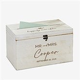 Natural Love Engraved Wooden Wedding Keepsake Card Box - 34651