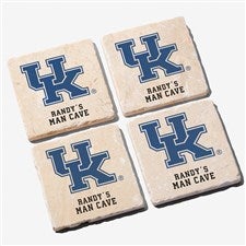 NCAA Kentucky Wildcats Personalized Tumbled Stone Coaster Set  - 34659