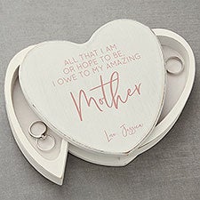 Mom Quotes Personalized Heart Jewelry Box - 34673