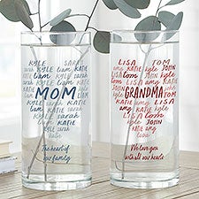 Grateful Heart Personalized Glass Flower Vase - 34693