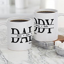 Dad  Kids Names Personalized Coffee Mugs - 34733