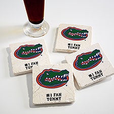 NCAA Florida Gators Personalized Tumbled Stone Coaster Set  - 34746