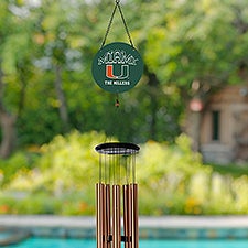 NCAA Miami Hurricanes Personalized Wind Chimes  - 34789
