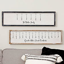 Connected By Love Personalized Long Barnwood Frame Wall Art - 34850