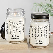 Connected By Love Personalized Candle Jar - 34864