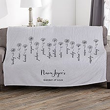 Garden Of Love Personalized Blankets - 34866