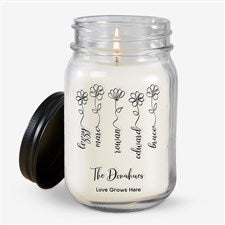Garden Of Love Personalized Candle Jars - 34869