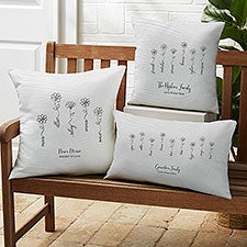 Garden Of Love Personalized Outdoor Throw Pillows - 34880