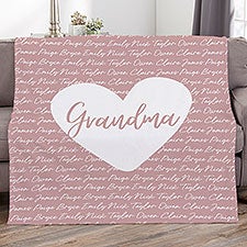 Family Heart Personalized Blankets - 34888