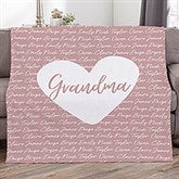 Family Heart Personalized Blankets - 34888