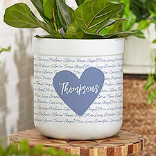 Family Heart Personalized Outdoor Flower Pot  - 34900