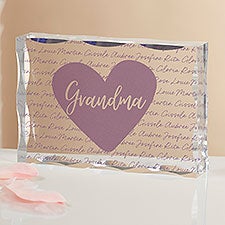 Family Heart Personalized Colored Keepsake - 34902