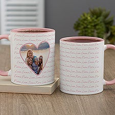 Family Heart Photo Personalized Coffee Mugs - 34913