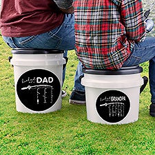 Personalized Fishing Bucket Seat - Hooked On Dad - 34935