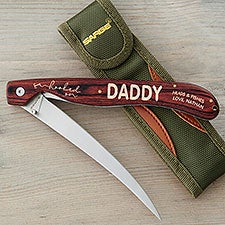 Hooked On Dad Personalized Fish Fillet Knife  - 34936