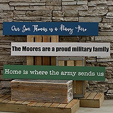 Military Expressions Personalized Wooden Sign  - 34951