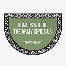 Military Expressions Personalized Half Round Doormat  - 34952